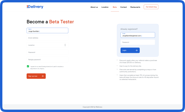 Became a beta tester_signup